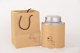 茶品紙筒020-2中號(金)