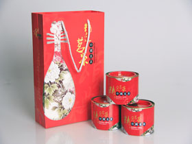 YG-A055頌禮精選茗茶圓罐(紅)