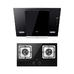 【蒸汽洗】煙灶套裝黑晶鋼化玻璃DJ370R+Q360B(液化氣)