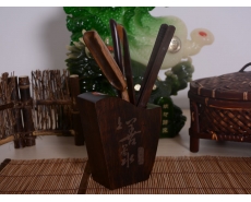 黑檀木茶道六君子-上善若水