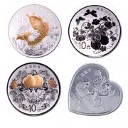 2015吉祥文化金银币2015吉祥文化纪念币套装(4银)