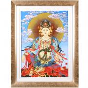 東方收藏《大吉祥》水月觀音寶像掐絲琺瑯畫張同祿大師名作名家書畫純手工掐絲琺瑯