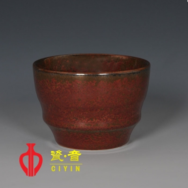 鐵銹紅釉小茶杯