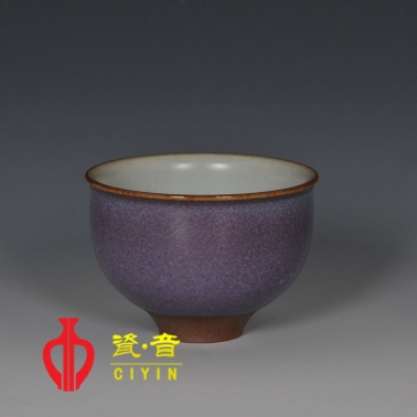 紫藍釉小杯