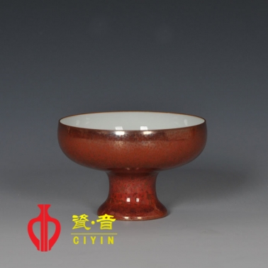 高腳收口小茶杯