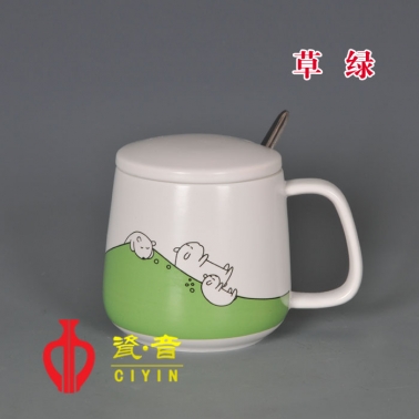瓷蓋卡通杯