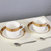 炫金咖啡杯碟套装骨瓷咖啡杯