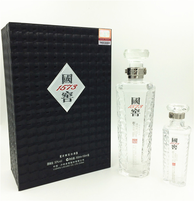 52度國窖1573君耀禮盒500ml+100ml產于2012年濃香型高度白酒瀘州老窖官方商城