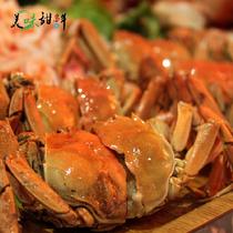 吳越瑰寶【預售】陽澄湖大閘蟹實物4對禮盒實惠型【贈1對】預計9月24號之后發貨)公3.2至3.6兩；母2.2至2.6兩