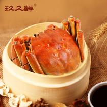 玖久鮮陽澄湖大閘蟹實物優(yōu)享禮盒百尺竿頭8只(預(yù)計9月23號左右發(fā)貨)2.2-2.6純母8只裝