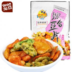 【淘豆_綜合豆片108g】多種口味豆瓣蘇州年貨特產蠶豆豆片零食品