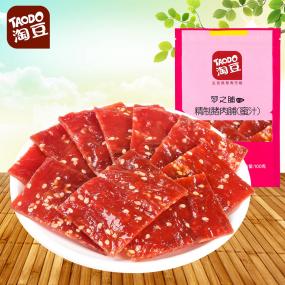 淘豆精制猪肉脯蜜汁100g*2休闲零食