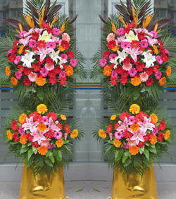 一對開業(yè)花籃(日日興旺)
