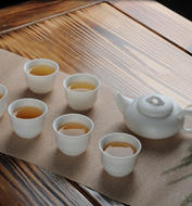 玉瓷壶套组德化白瓷手工茶具套组一壶六杯羊脂玉功夫茶具纯手工