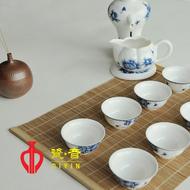 11头高档牡丹青纹茶具