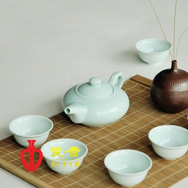 10頭影青高檔茶具