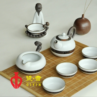 10頭哥窯龍珠壺茶具