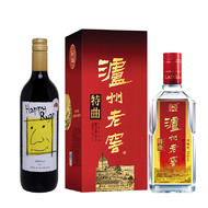 52度375ml瀘州老窖特曲+澳洲原瓶進口幸福雷恩西拉紅葡萄酒瀘州老窖官方商城