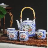 7頭提梁壺茶具花開富貴