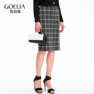 歌莉娅女装2016年秋季新品合体型格子半裙169R2C040