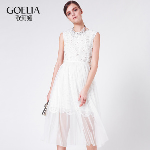 歌莉婭女裝2016年夏季新品真兩件套背心連衣裙165J4A210
