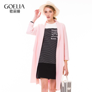 歌莉娅女装2016年春季新品双色羊毛外套161R5F040