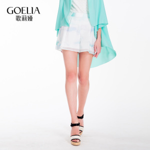 歌莉娅女装2015年夏季新品梭织A型短裤155K1A210