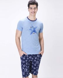 心愛男士夏日沙灘短袖套件家居服SN43062