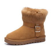 Camel骆驼雪地靴短靴秋冬新款保暖雪地靴休闲平跟女靴A64502607
