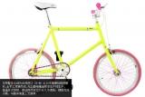 整車【2014款】DEXR20B平花小輪死飛FIXEDGEAR熒光黃自行車整車