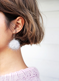 RealMinkBarEarrings