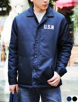 USNLogoSnapButtonCoachJacket