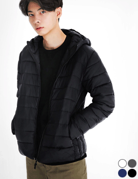 LightDuckDownHoodedZip-upJumper§