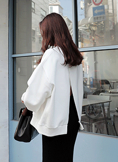 BackSlitCottonSweatshirt