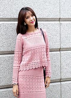 ScallopSweaterAndSkirtSet