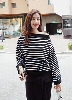 BoatNeckStripeTee