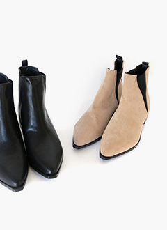 Suede&FauxLeather2TypePointedToeAnkleBoots
