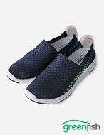 GreenFishWovenShose-Navy/Green