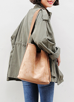 FauxSuedeShoulderBag