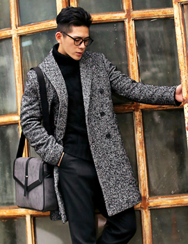 Double-breastedHerringboneWoolCoat-ff