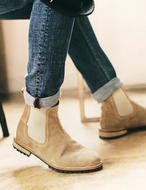 WovenLeatherChelseaBoots
