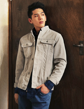 StandCollarWashedJacket