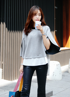 WhiteShirtsLayeredSweatshirt