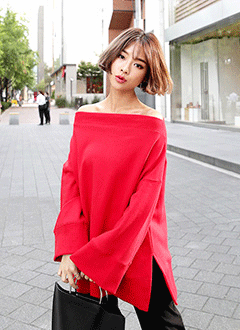 WideSleeveOffShoulderSweatshirt