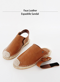 FauxLeatherEspadrilleSandal