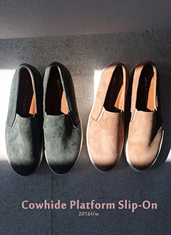 CowhidePlatformSlip-ON
