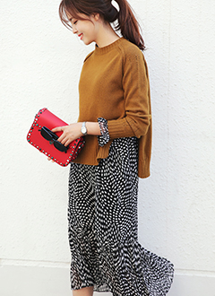 RaglanSleeveSideSlitSweater