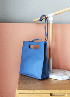 SquareFauxLeatherBag