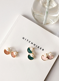 FauxLeatherPearlEarring