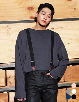 BoatNeckLooseFitLong-SleevesTee